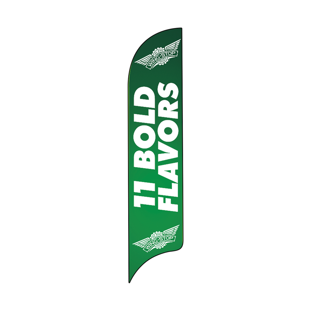 15' Wingstop Logo 11 Bold Flavors AdverSail Flag (2023 Art)