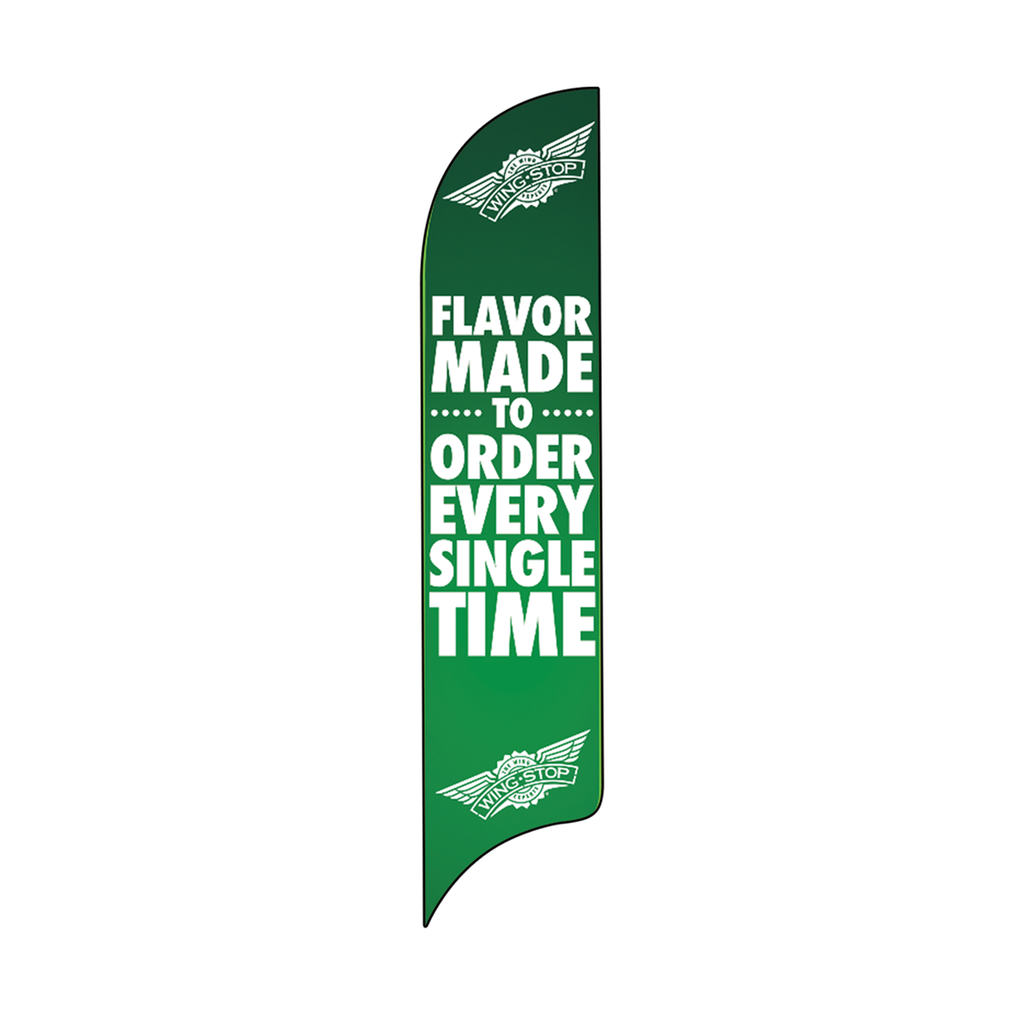 15' Wingstop Logo Flavor Made To Order Every Single Time AdverSail Flag (2023 Art)