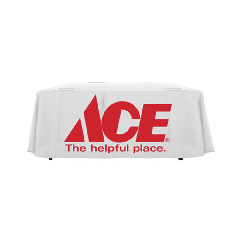 6' Ace Hardware White Logo Tablecloth (red text)