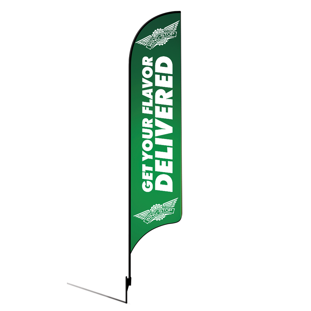 15' Wingstop Logo Get Your Flavor Delivered AdverSail Flag (2023 Art) Kit