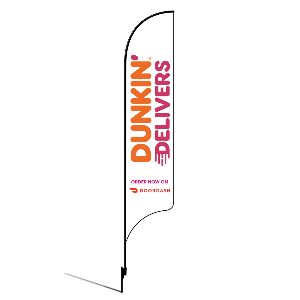 Kit for 15' Dunkin' Donuts White Delivers DoorDash AdverSail