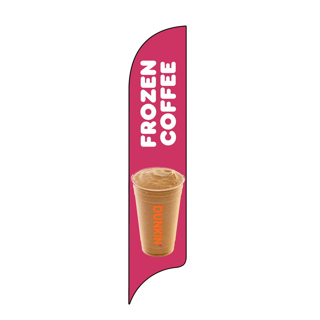 15' Dunkin' Donuts Pink Frozen Coffee AdverSail Flag