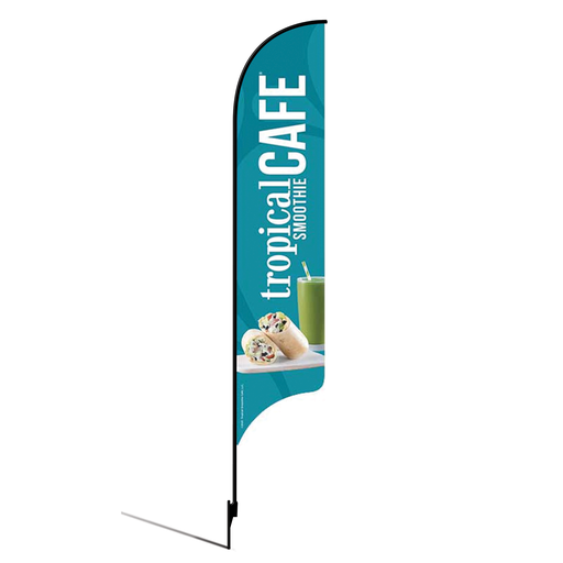 [None] 15' Tropical Smoothie Cafe Teal Logo AdverSail Flag Kit