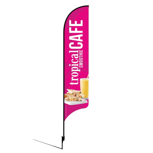 [None] 15' Tropical Smoothie Cafe Pink Logo AdverSail Flag Kit
