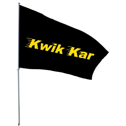 3x5 FullSpeed Automotive Kwik Kar Black Logo Flag